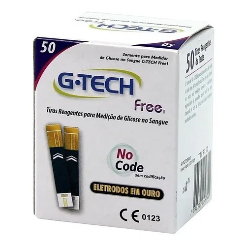 TIRAS REAGENTES PARA MEDIÇÃO DE GLICOSE G-TECH F