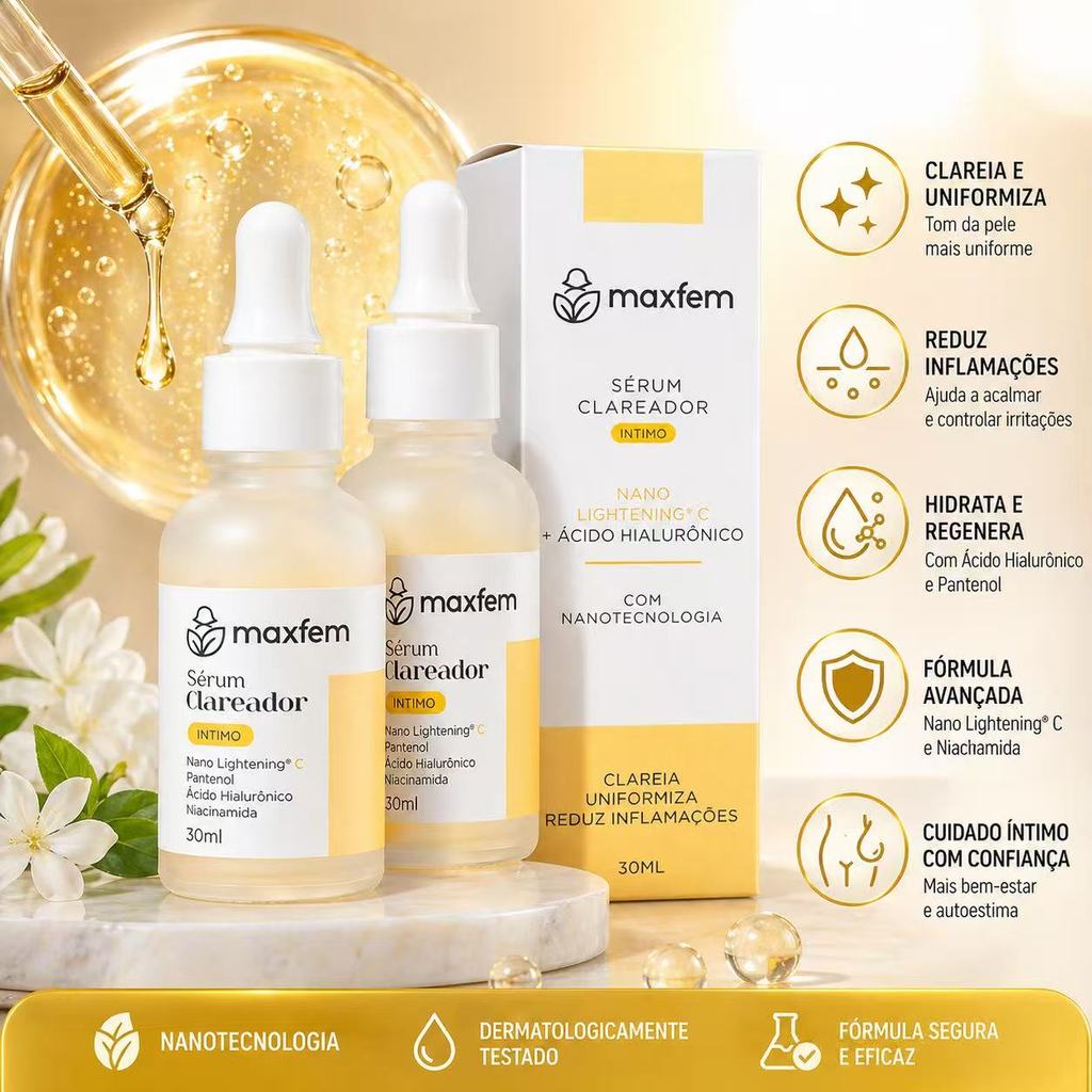 Sérum clareador íntimo que ilumina e uniformiza 
