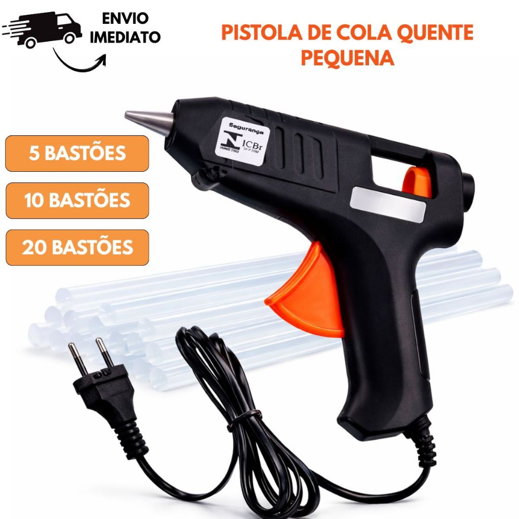Pistola Revolver Cola Quente Bivolt Pequena Profis