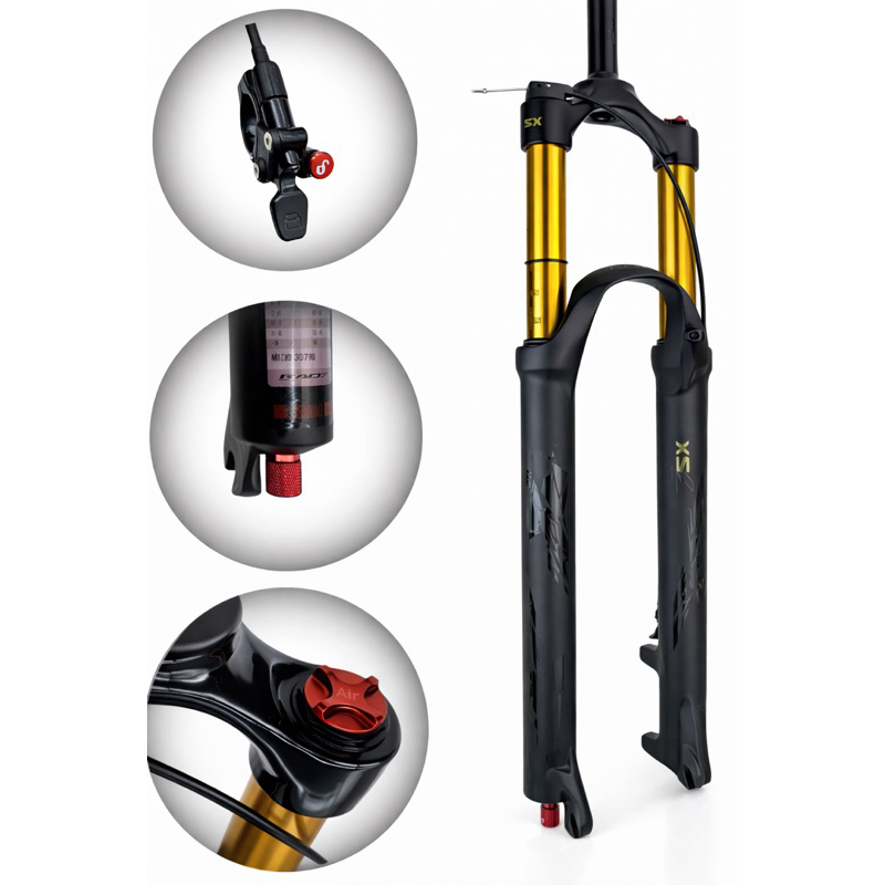 Garfos Rad7 7sx Suspensão 29 Dourado-escuro Alum