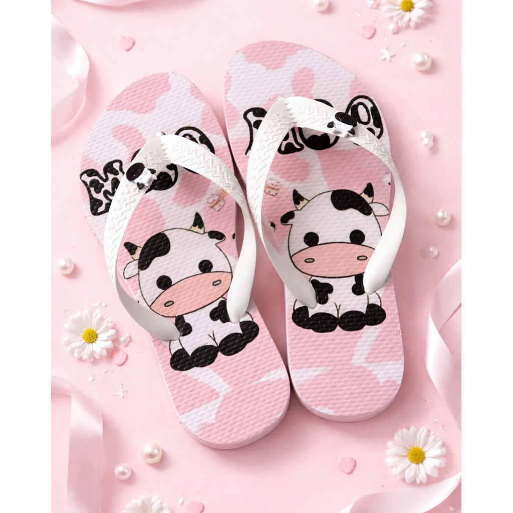 Chinelo Infantil Feminino Vaquinha Moo Cute Antide