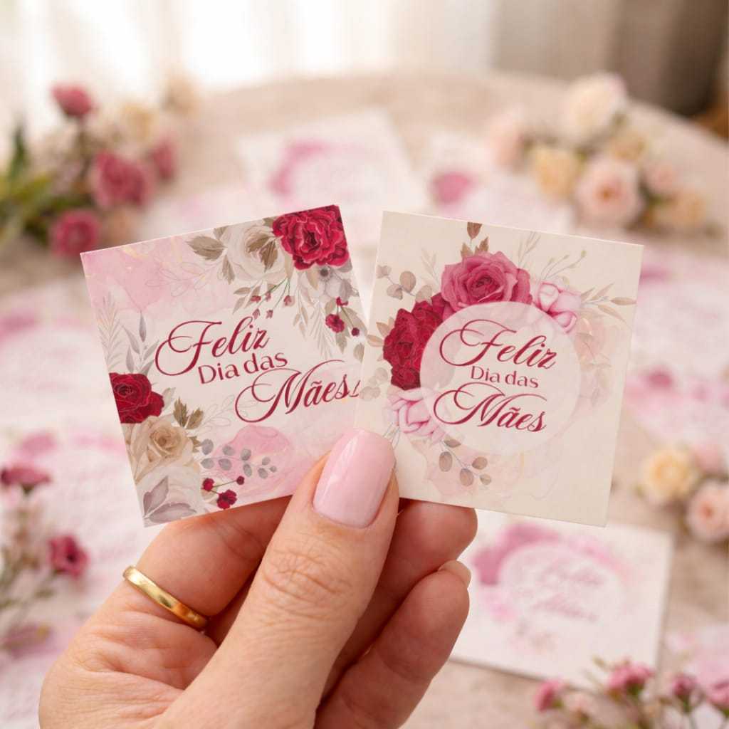 Mini Cartão Tag Dia das Mães Cliente Encomenda P