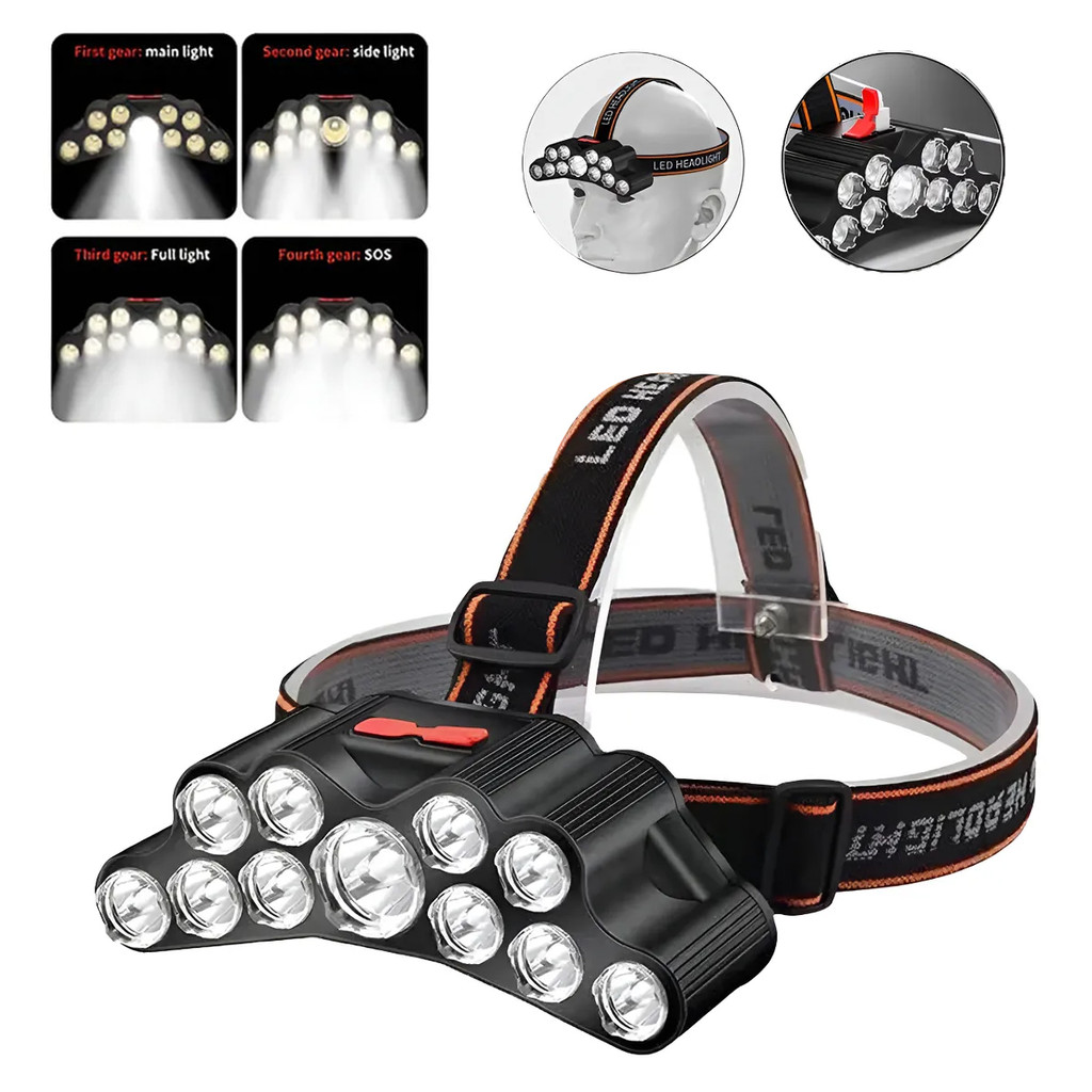 11 LED Lanterna De Farol Recarregável À Prova D�
