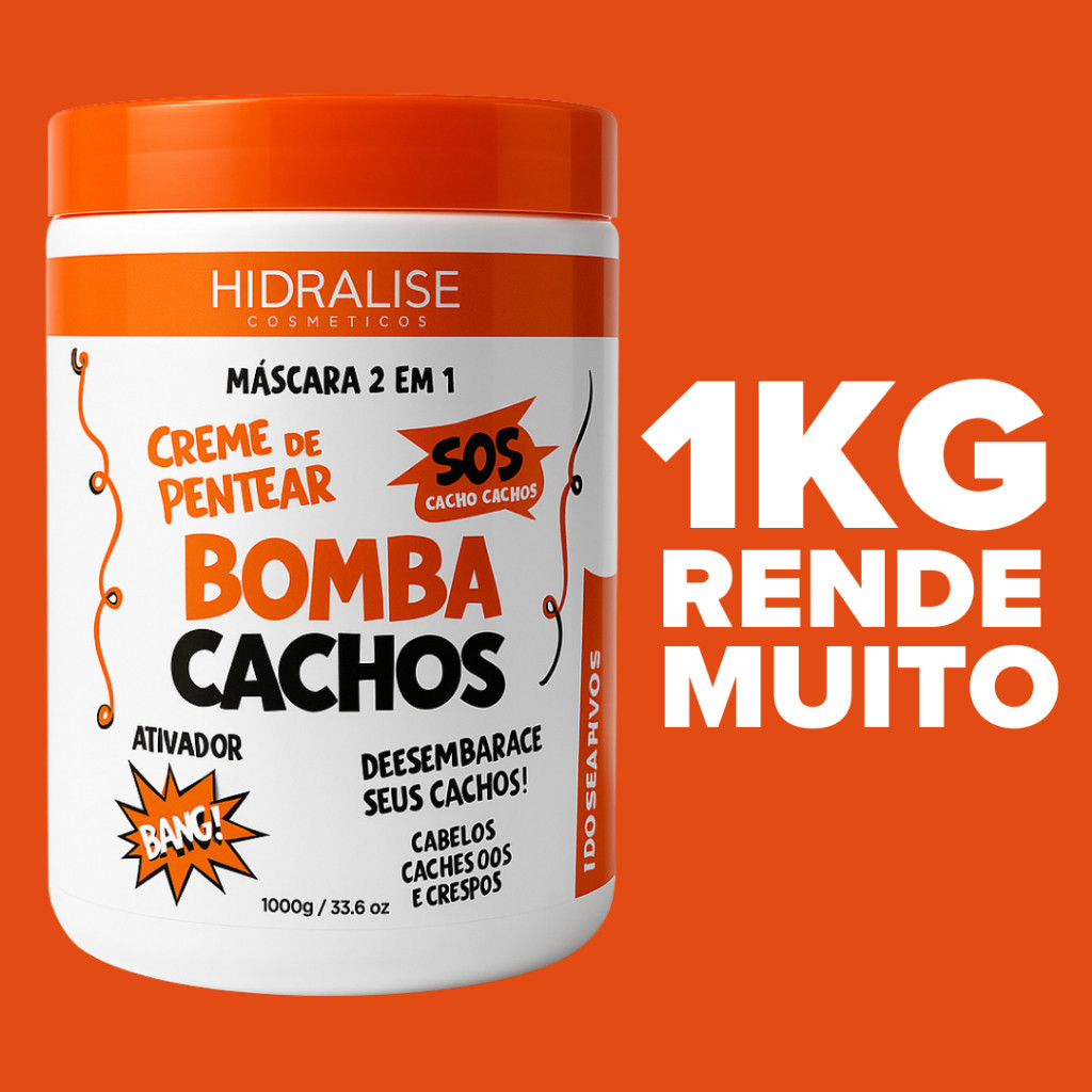 Bomba Cachos Creme de Pentear  Mascara 2 em 1 R