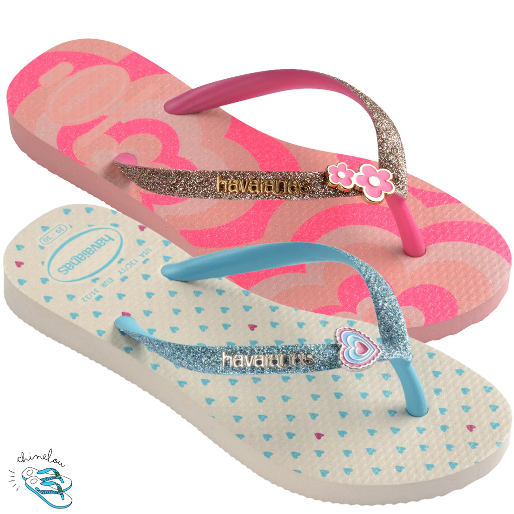 Sandalia Chinelo Havaianas Kids Slim Glitter Origi