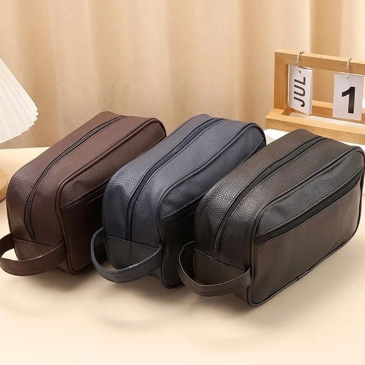 Necessaire De Viagem Unissex Em PU Impermeável Co