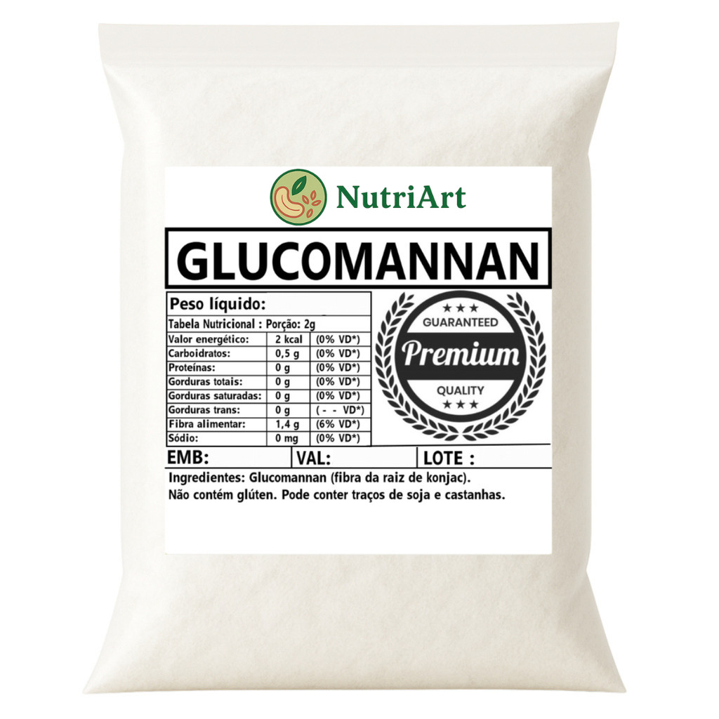 Glucomannan em Pó Puro – Fibras naturais pa
