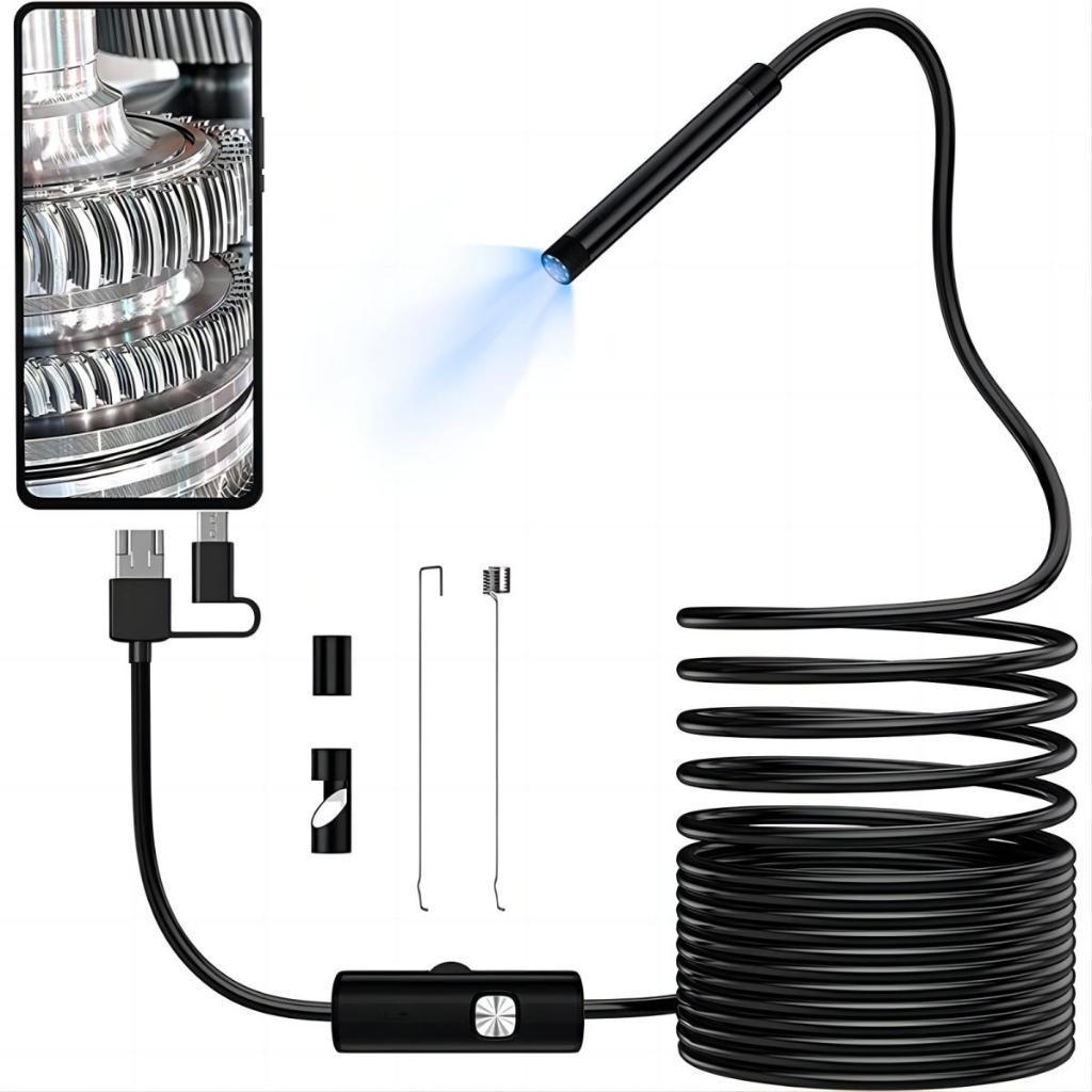 Câmera Sonda Endoscópica 5m PC E Android Celular