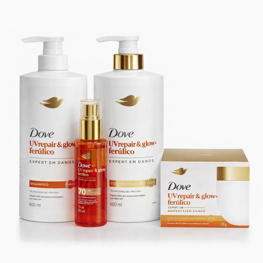 Kit Dove UV Repair E Glow + Ferúlico  Tratamento 