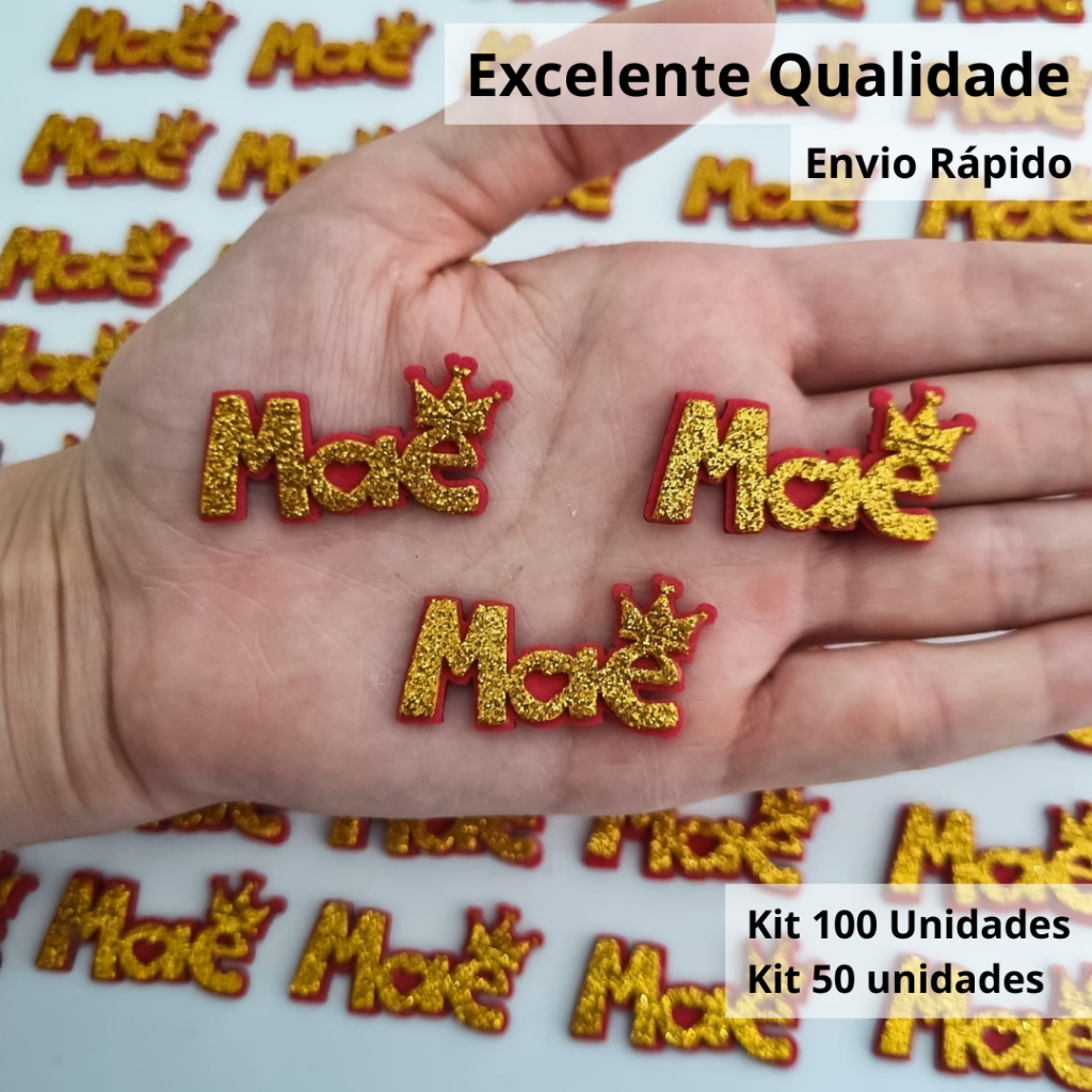 100 Apliques EVA Dia das Mães | Corte a Laser | I