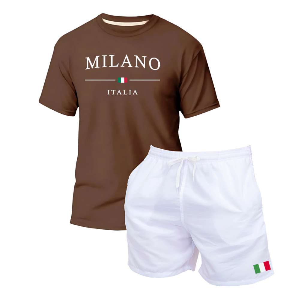 Conjunto Camiseta Masculina Básica Milano Italia 