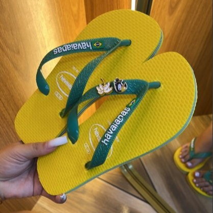 Chinelo Havaianas Bandeirinha Brasileira Verde Ama