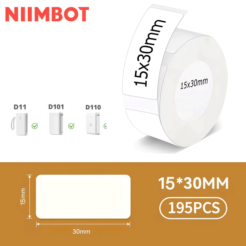 NIIMBOT Papel Etiqueta Niimbot D110 D101 D11 15x30