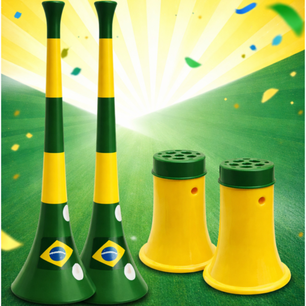 Kit 4 Corneta Vuvuzela Torcedor De Futebol Copa Do