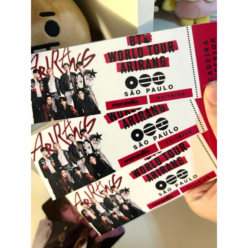ingresso fanmade de show arirang LAMINADO  São Pa