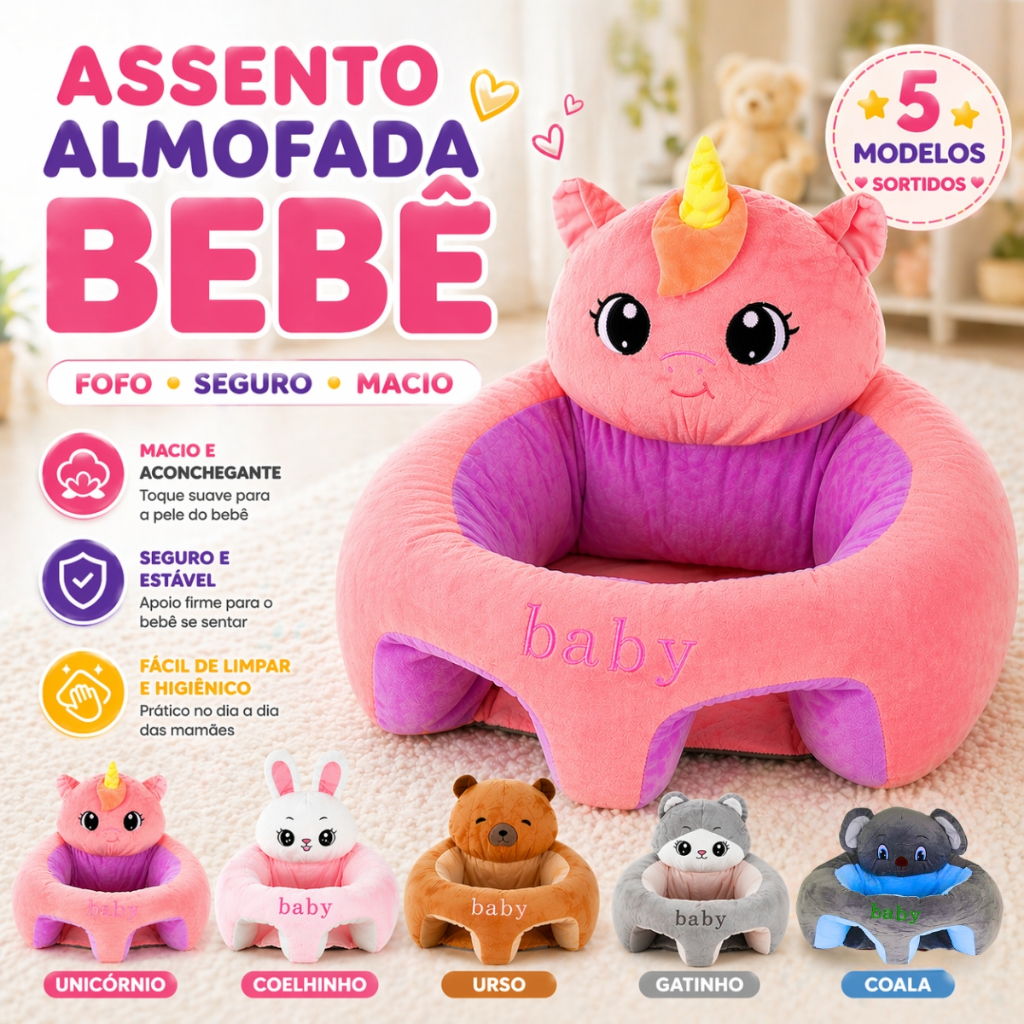 Assento Para Bebê Almofada Infantil Apoio Antique