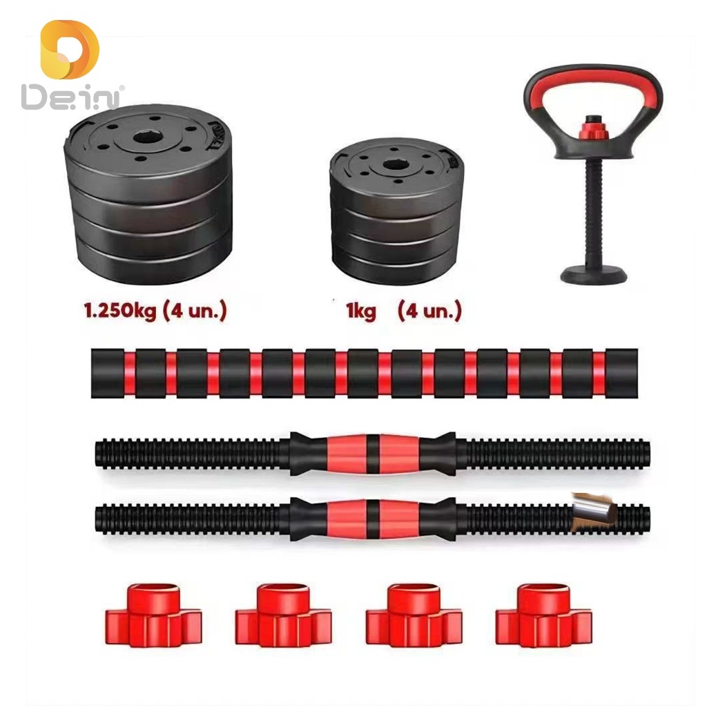 Kit Halter Barra 10kg 2 em 1 Ajustável Ideal para