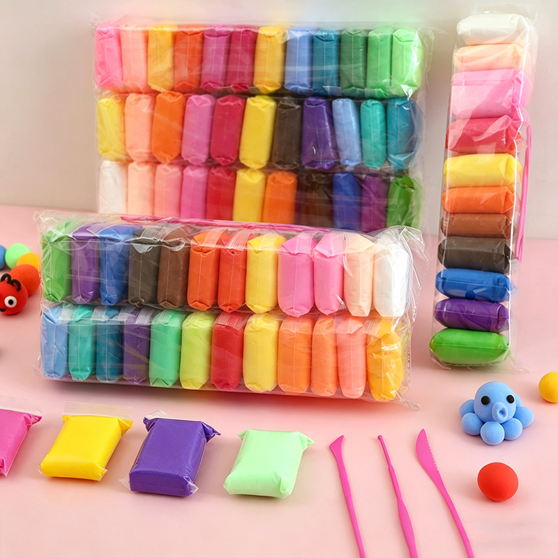 60 a 240 PCS Massinha Argila EVA Macia Leve Cores 