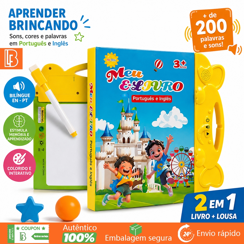 Livro Interativo com Som Bilíngue Português-Ingl