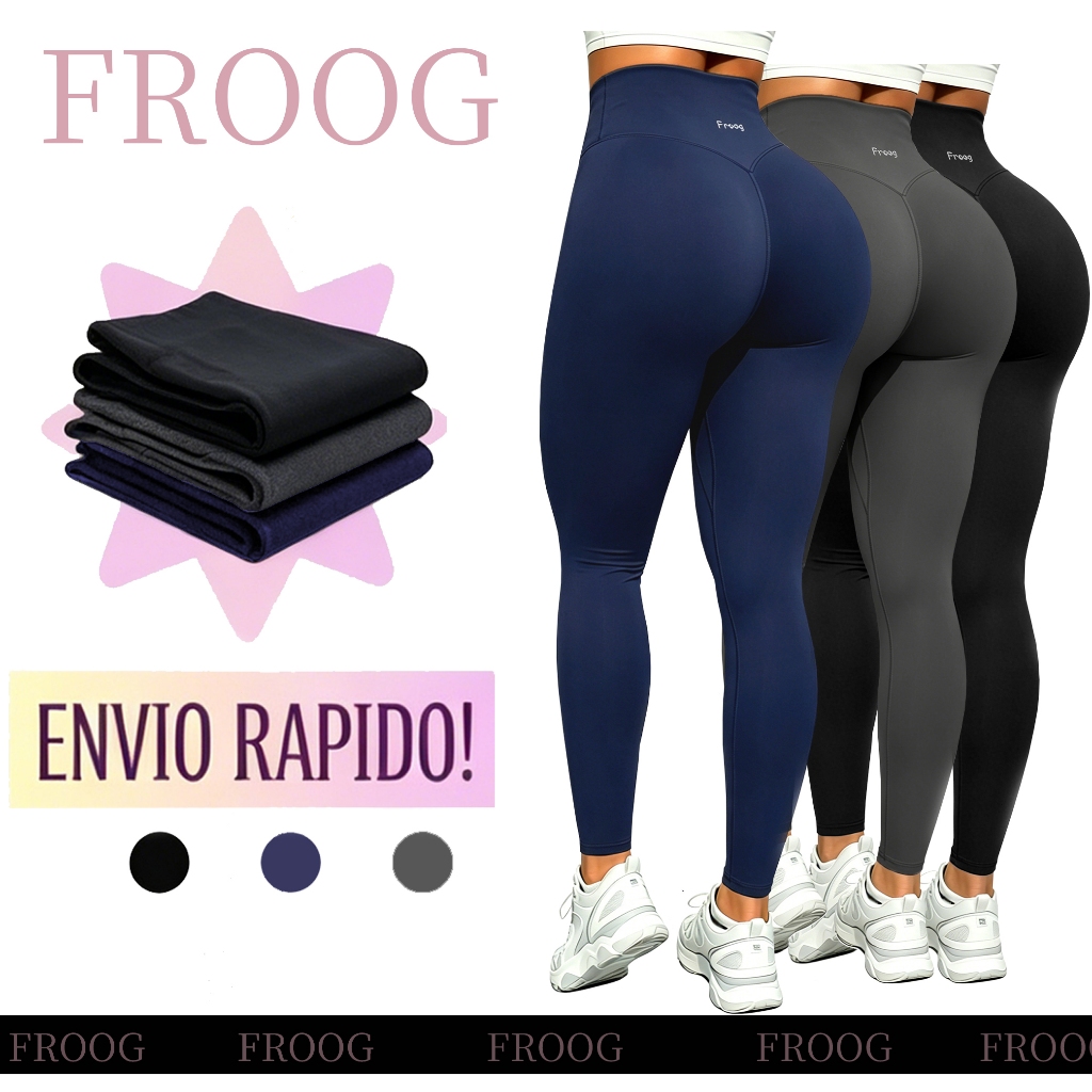 Calça Legging Esportiva Cintura Alta Com Bolso Em