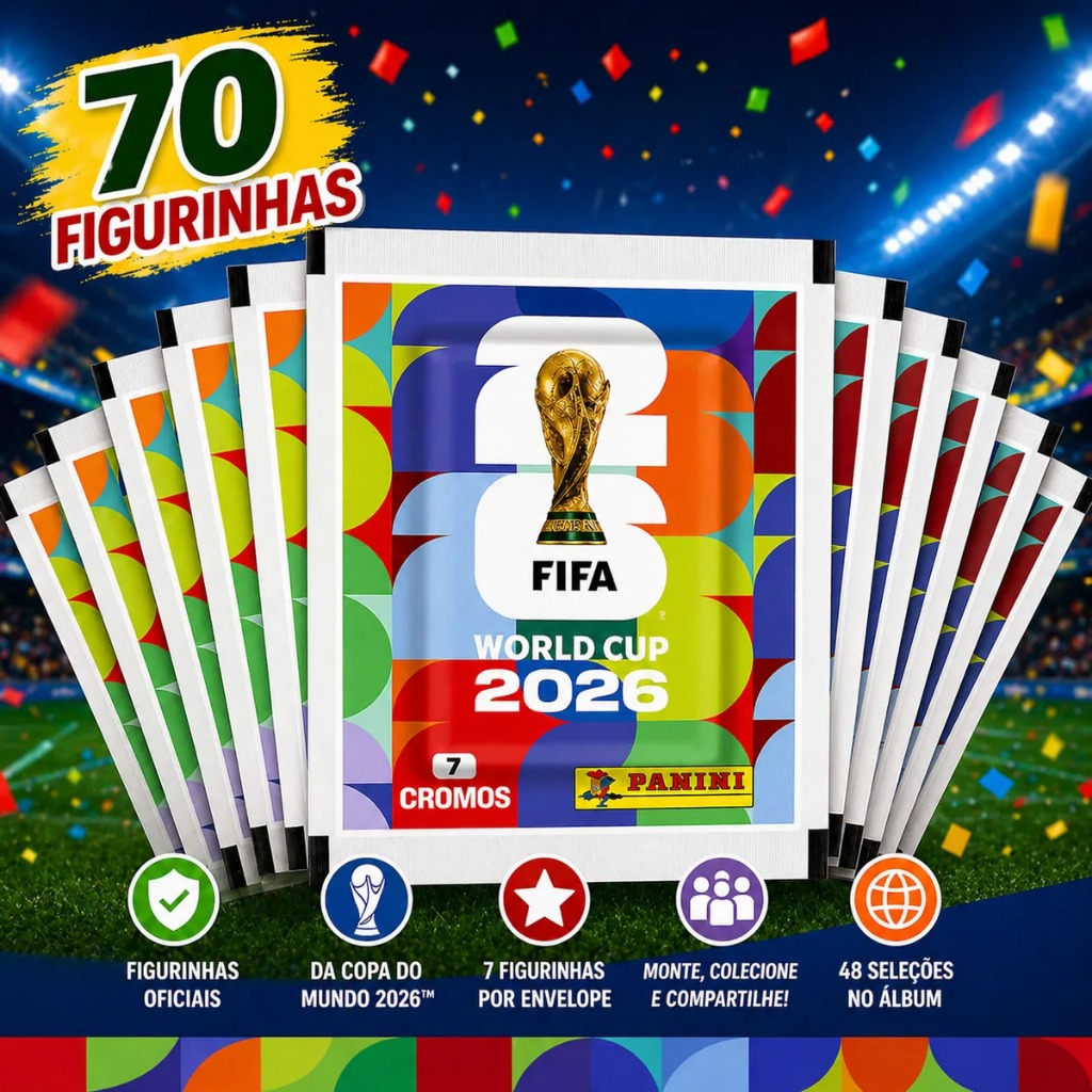 Copa Do Mundo Fifa 2026 – Kit C/ 10 Envelope