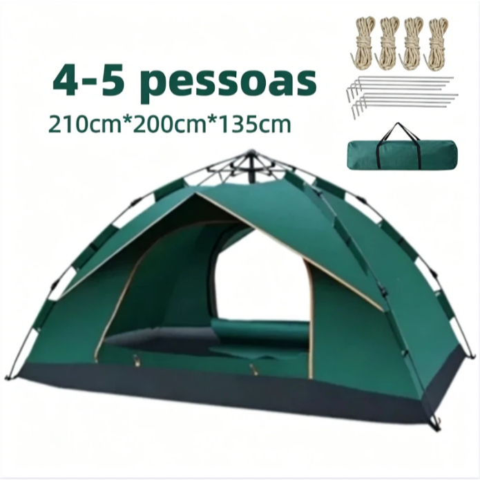 Barraca Camping Acampamento 4/5 Pessoas Automatica