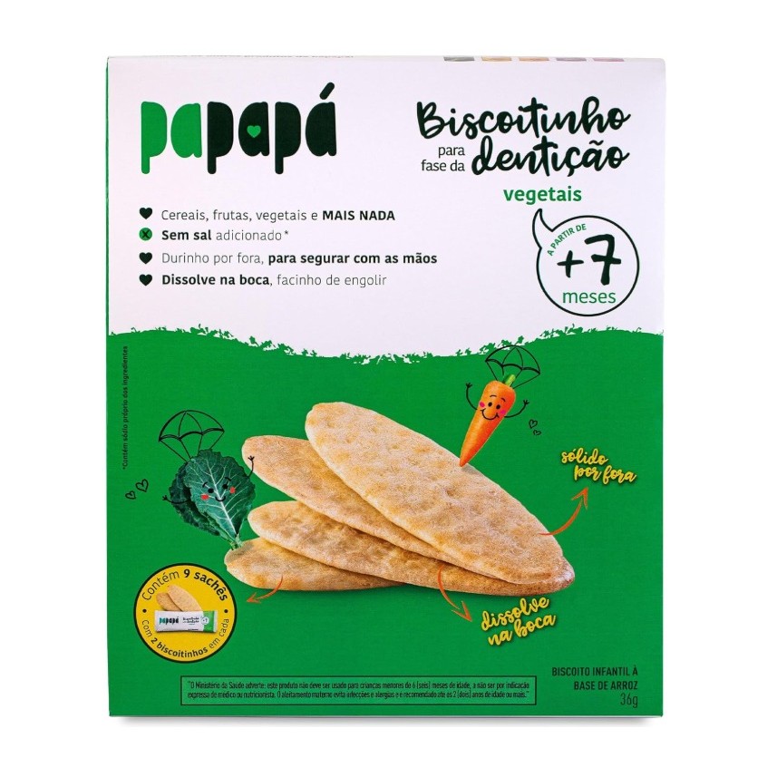 Biscoitinho Dentição Sabor Vegetais 36 g