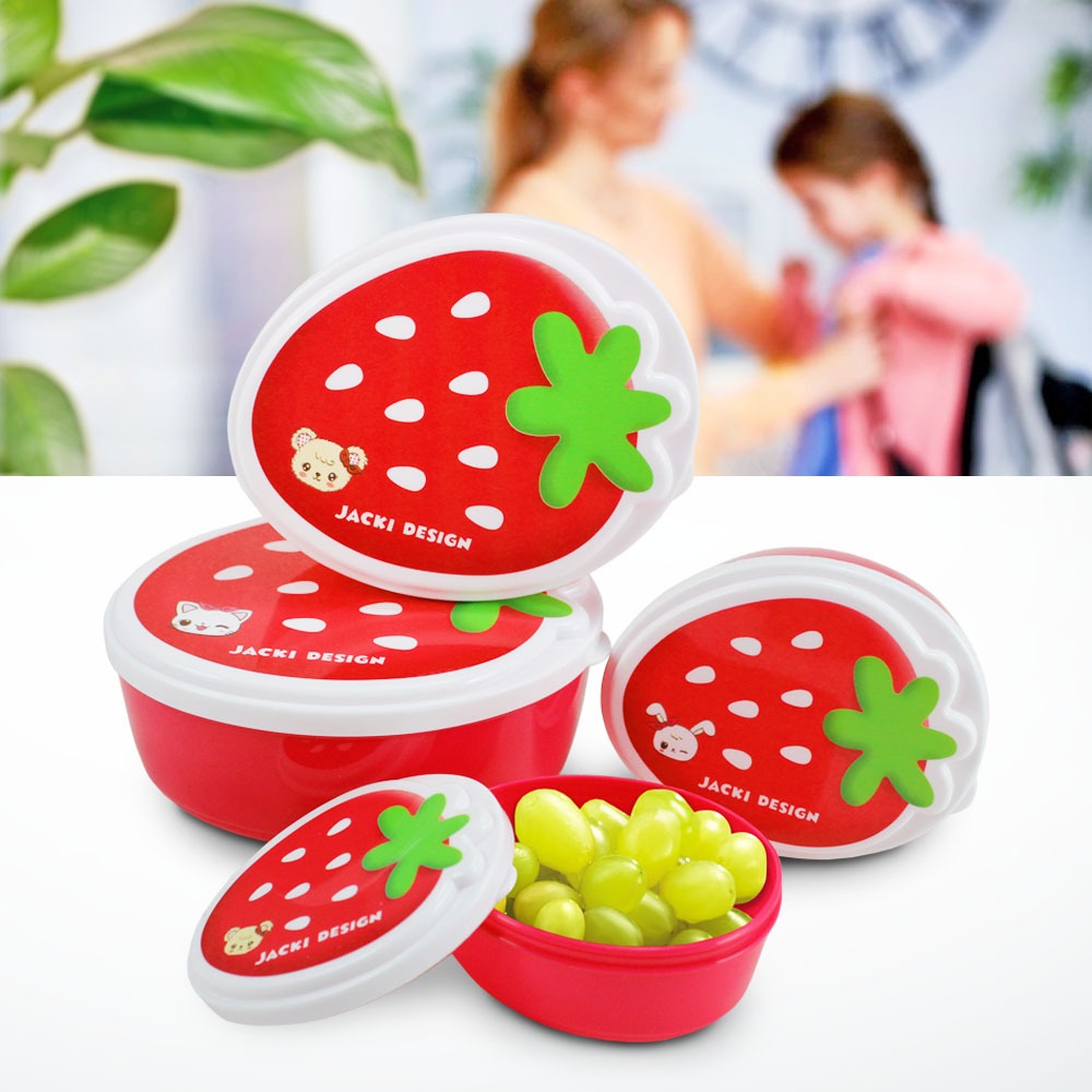 Pote para Lanche de 4 Peças Infantil Menina Moran