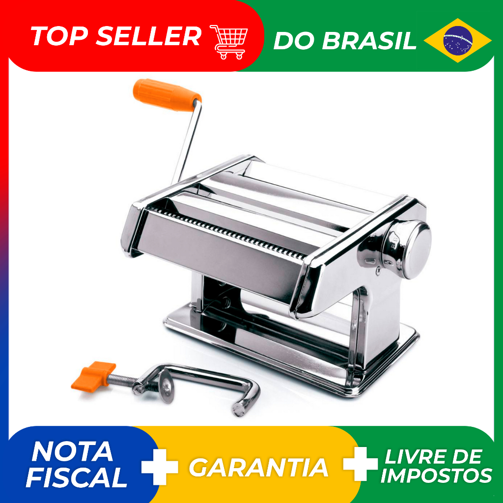 Máquina De Macarrão Cilindro Aço Inox Massa Cas