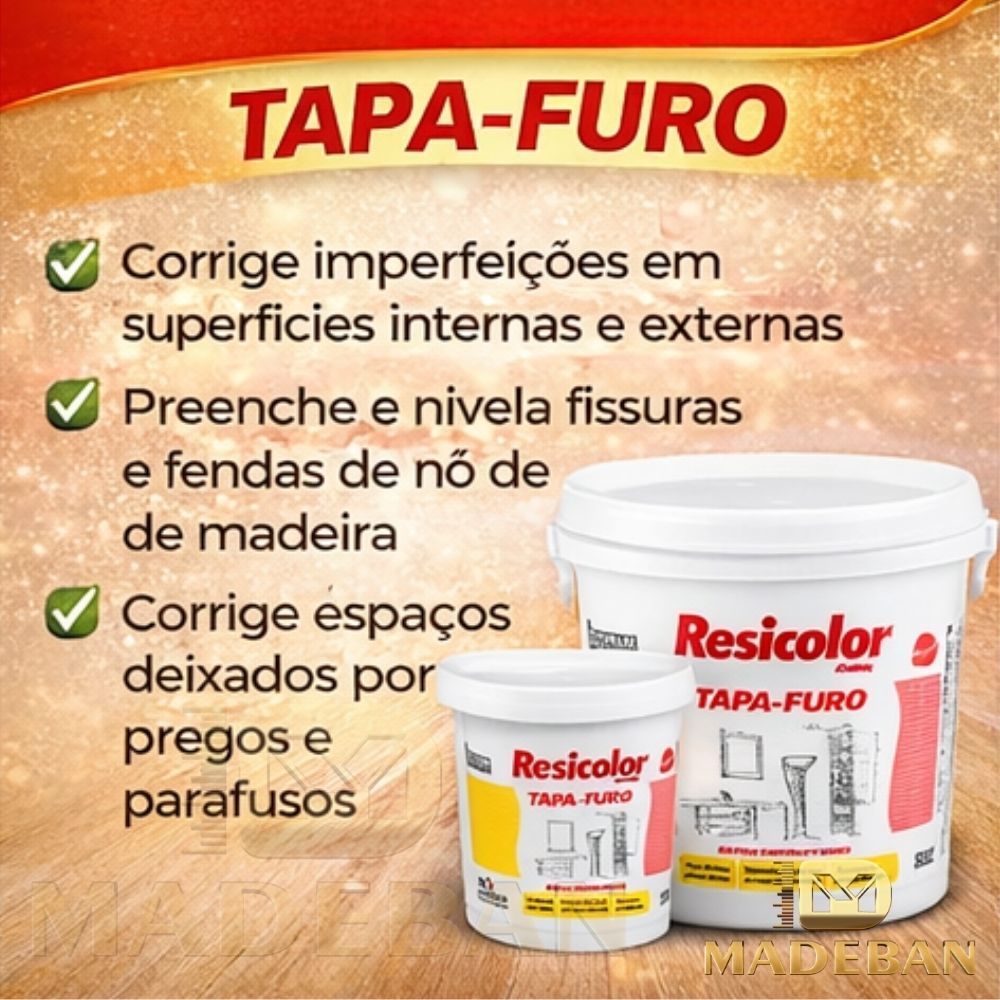 Massa Multiaplique Tapa Furo para Madeira e Alvena