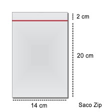 200 Sacos Saquinho Zip Lock 14×20 Declaraçã