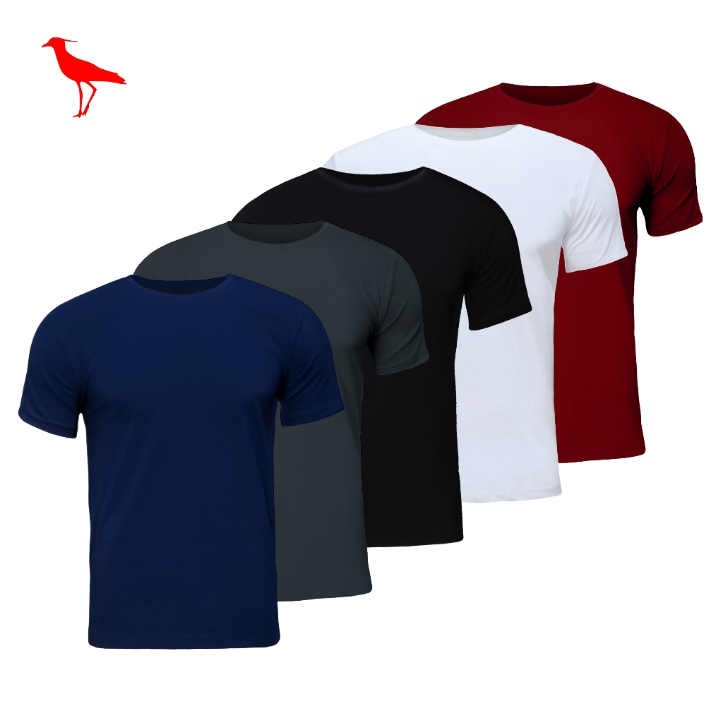 Kit de Camisetas Básicas Masculinas Algodão Duca