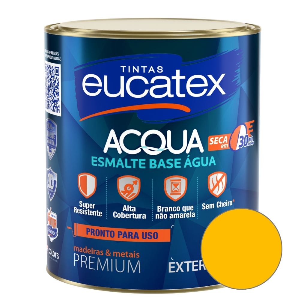 Tinta Esmalte Acqua 900ml Premium Interno Externo 