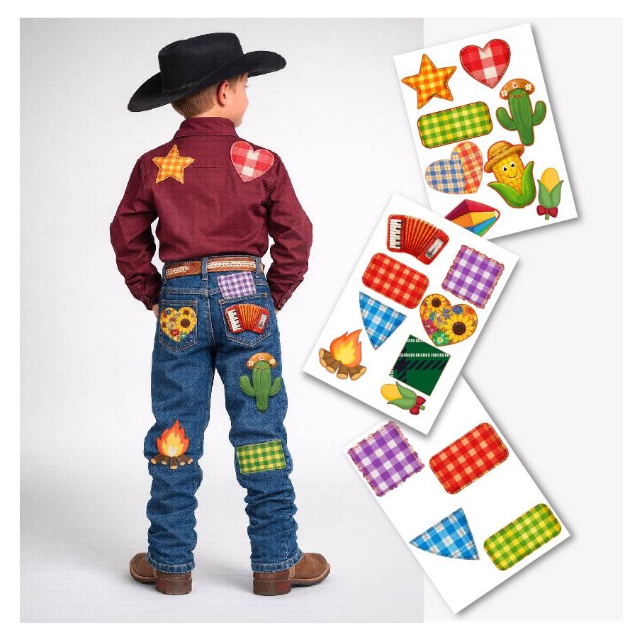 Adesivo Retalho Para Roupa Festa Junina Remendo Qu