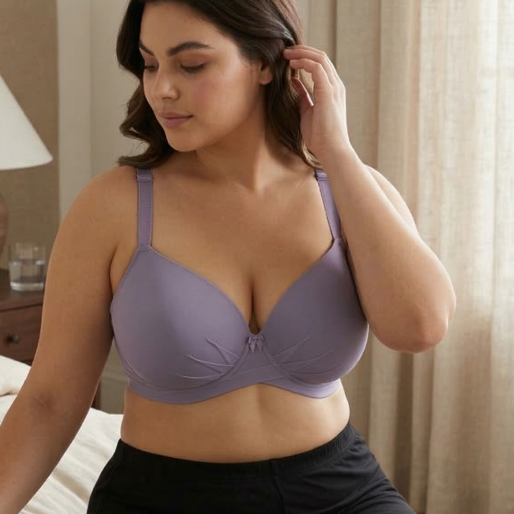 Sutiã Plus Size Base Cruzada Reforçado, efeito U