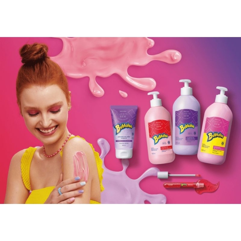 Linha Bubbaloo O boticário GLOSS bubaloo morango 