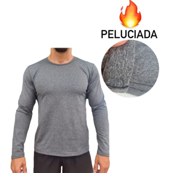 Blusa Masculina Térmica Pelúciada Manga Longa Se
