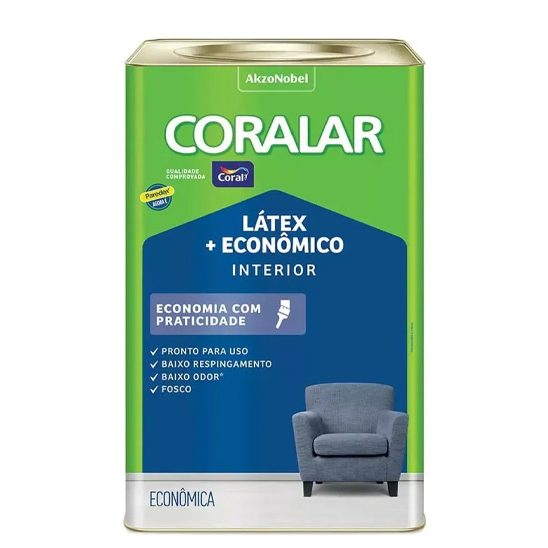 Tinta Coralar Latex Econômica 18 Litros Parede/Te