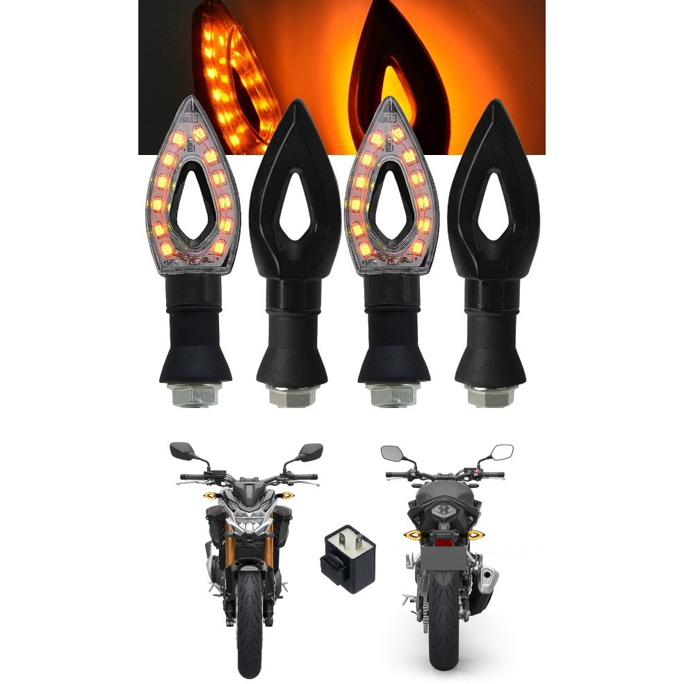 Pisca Seta Led Moto Modelo Flecha Vazado Cb 300r X
