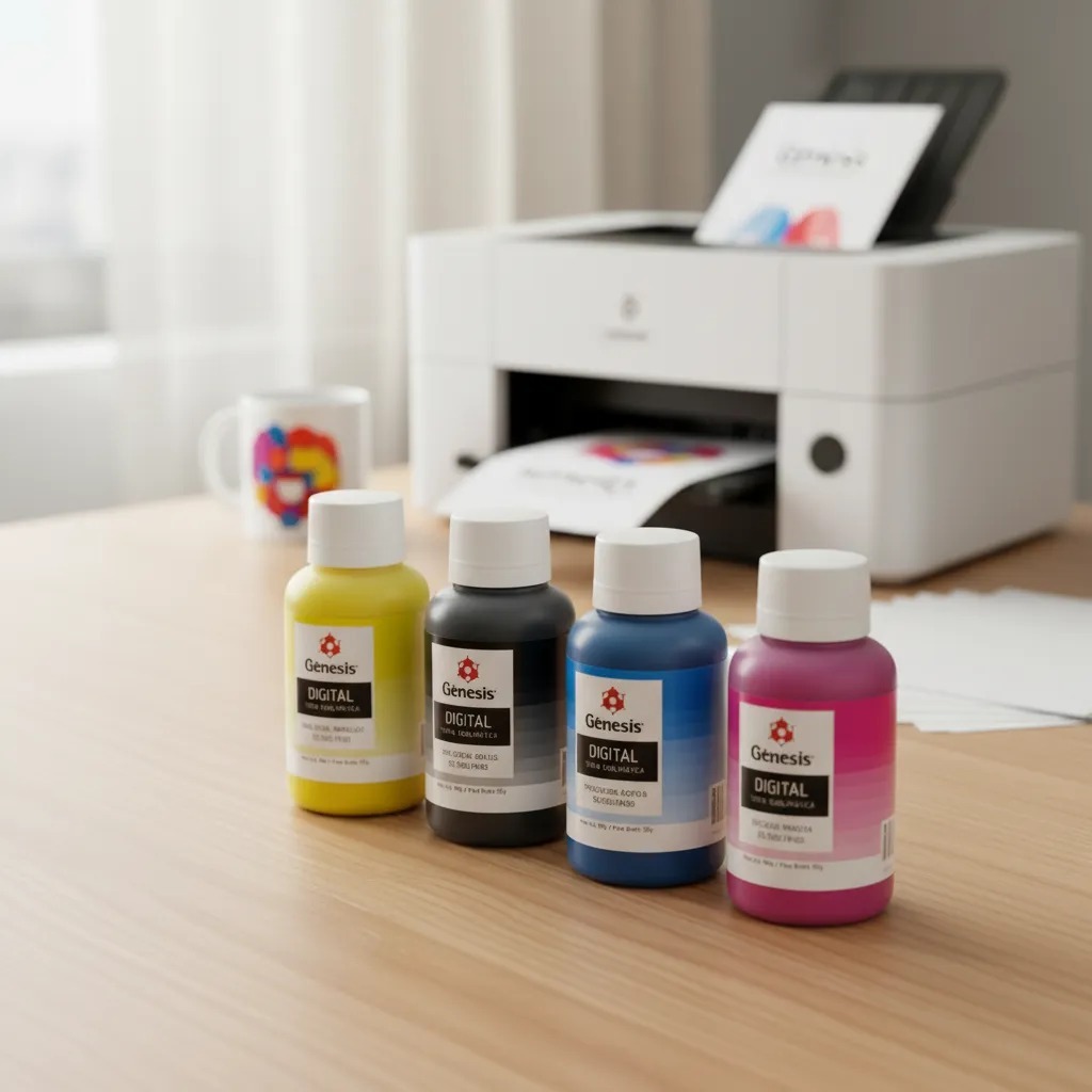 Kit 4 Cores Tinta Sublimatica Gênesis Sublidesk 1