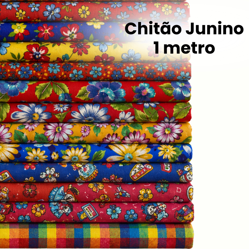 Tecido Chitão Floral 1,50×1,00m Festa Junina
