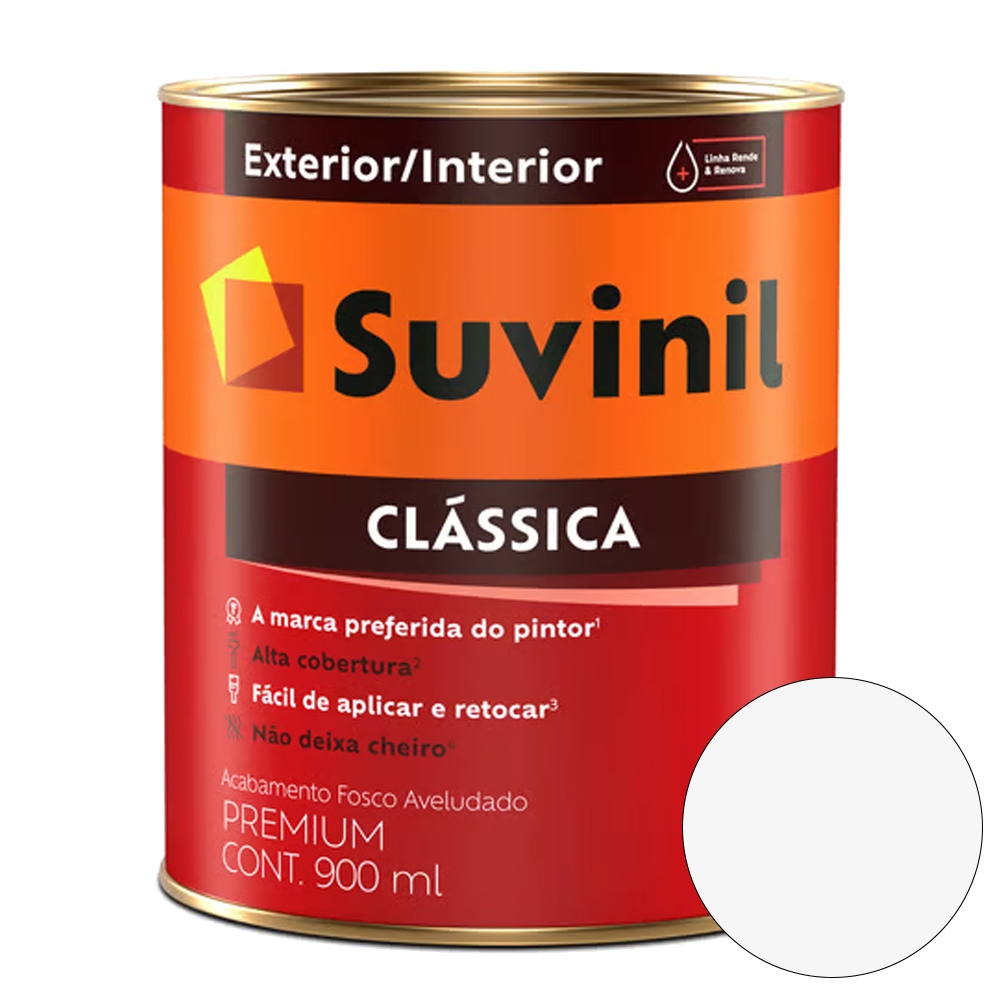 Tinta Látex Toque Fosco Aveludado Branco Neve Suv