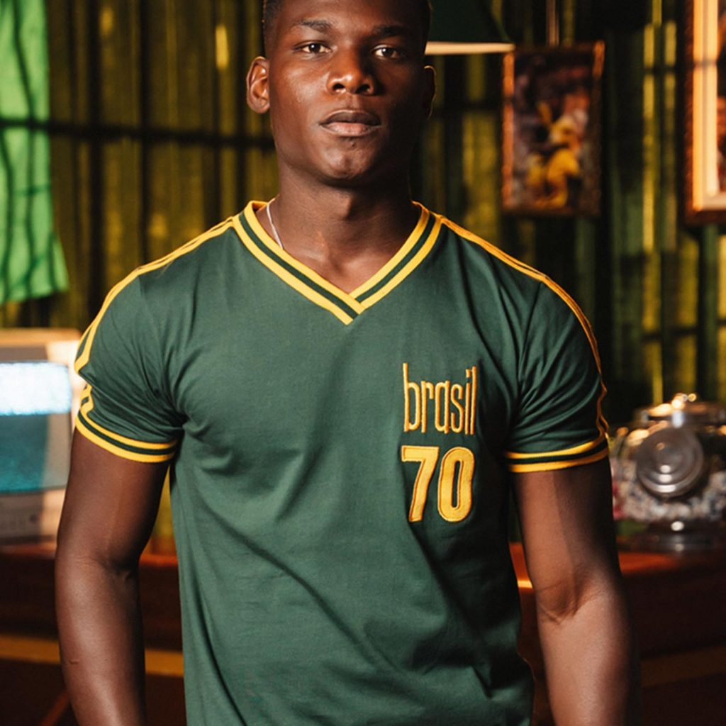 Camisa Brasil Pelé Retrô Treino 1970  Masculina 