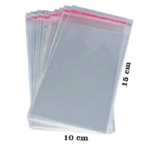 Saco Adesivado Transparente Plástico Com Aba 10cm