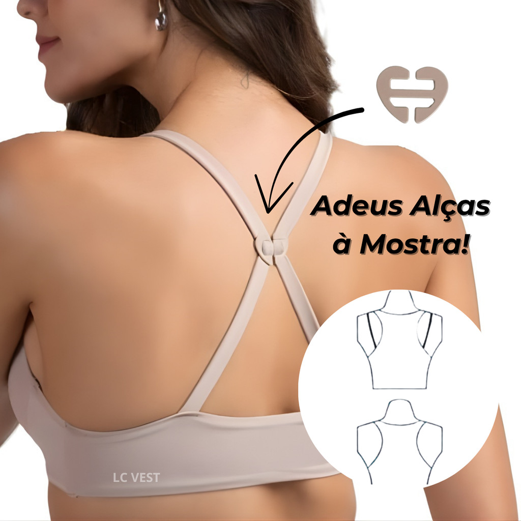 Clip Unificador de Alças de Sutiã Ajustável Inv