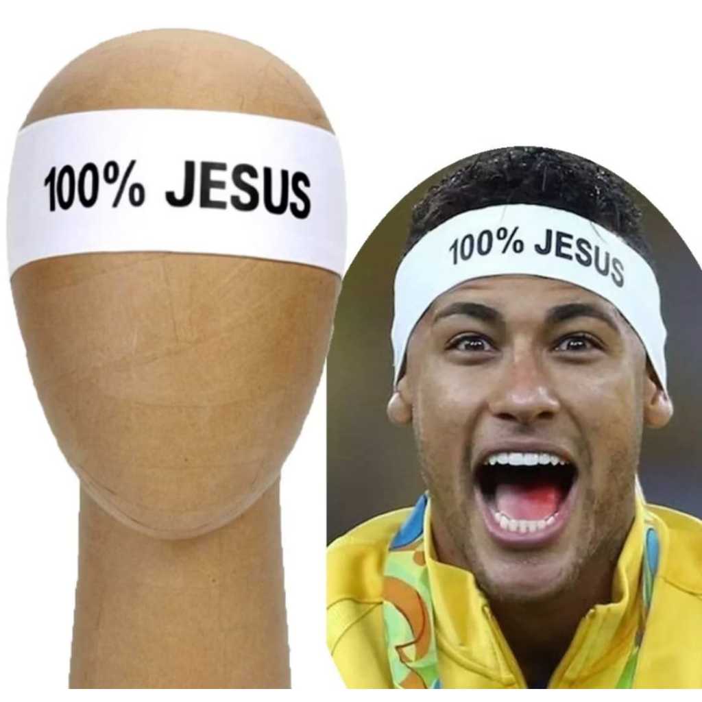 FAIXA DE CABELO 100% JESUS ESTILO NEYMAR CAMISA 10