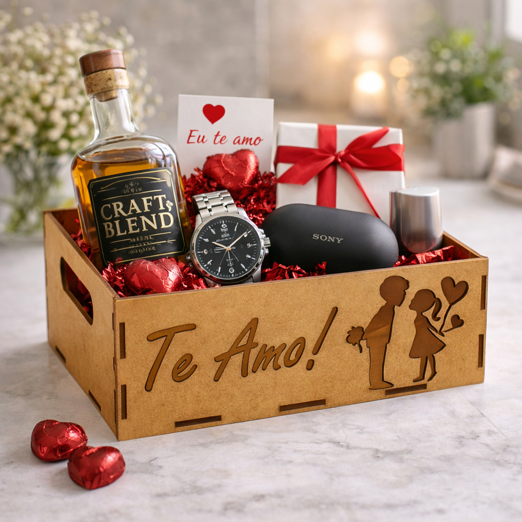 10 Bandejas MDF 20x15x7 Te amo Casal Namorados Fem