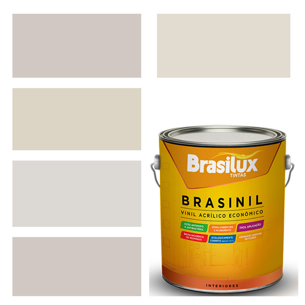 Tinta Parede Greige Brasinil 3.2l Antimofo 3.2l Ac