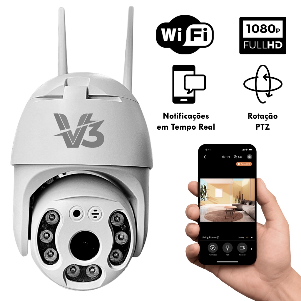 Câmera Inteligente V3 Wi-Fi FullHD Visão Noturna