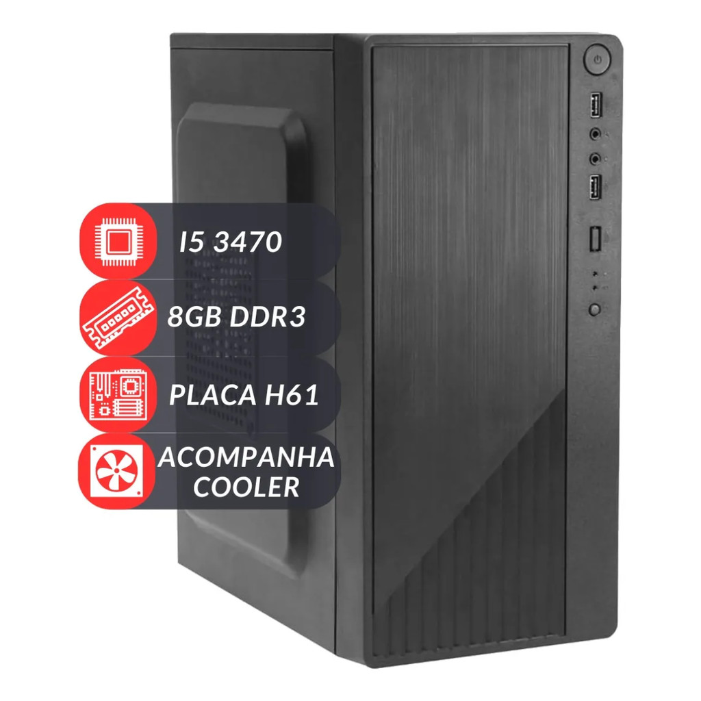 Pc Computador Barato Cpu Intel I5 3470 Placa Mãe 